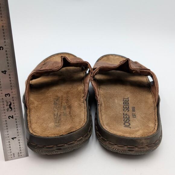 Josef Seibel Logan 21 Comfort Slide Sandal Men\'s Nut Leather Size US13 EU46 main image 13